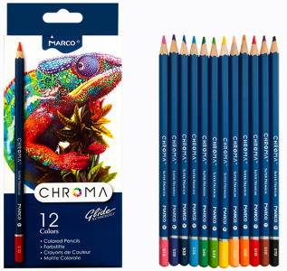 Олівці 12 кольорів шестигранні,Chroma,8010-12CB,ТМ