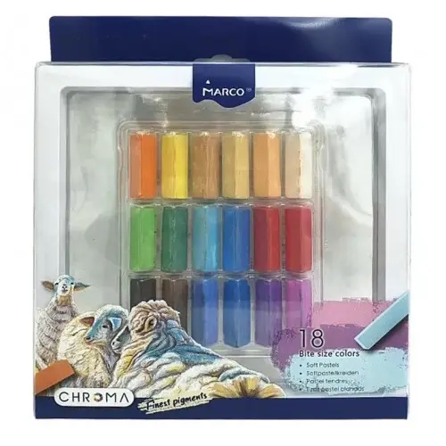 Пастель суха 18 кольорів,Chroma,1060-18FB,TM 