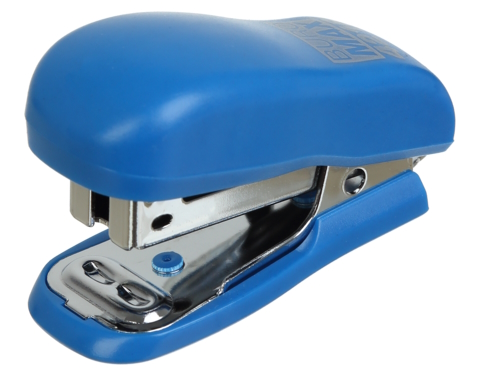 Степлер пластиковий Міні 10арк., (скоби №24; 26), синій, BM.4216-02