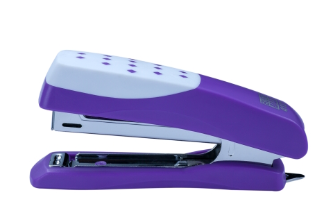 Степлер пластиковий ШАХМАТКА, 12арк, (скоби №10), 108х50х25мм, фіолетовий, BM.4131-07