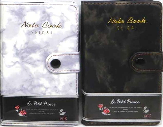 Блокнот на кнопці з ручкою шкірзам 