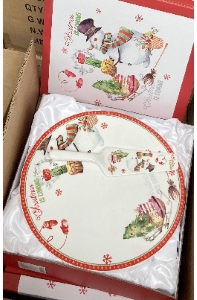 Тортовница на ножке с лопаткой 