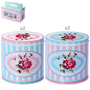 Банка металл для хранения 4шт/наб 11*7.5*12см N01775