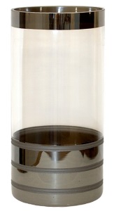 Ваза скляна, із смужками h=25см, d=12см