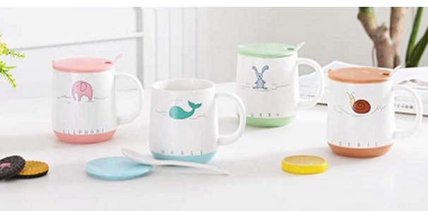 Чашка с крышкой и ложкой 