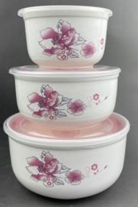 Салатники з кришками 3пр/наб 300/450/1000мл MС4157