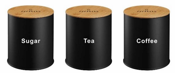 Набор банок для сыпучих продуктов(3х1300 мл), нерж