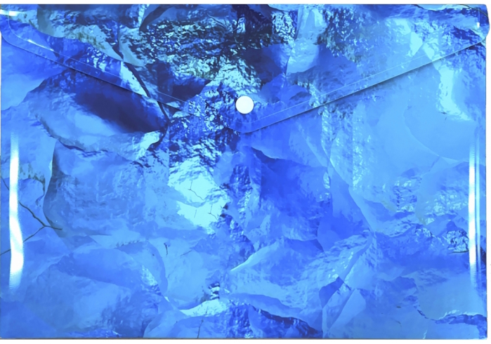 Папка-конверт А4 на кнопці з друком Glacier, 180 мкм, непрозора, фактура 