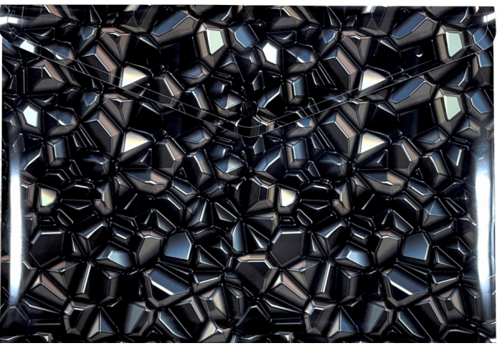 Папка-конверт А4 на кнопці з друком Metal, 180 мкм, непрозора, фактура 