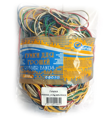 R20060 Гумка для грошей Josef Otten 200г, 60%, 60мм, mix R605502