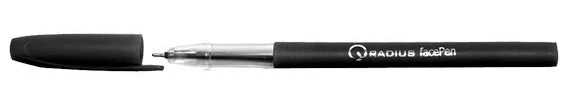 Ручка FACE PEN чорна, масляна 0.7мм, Radius