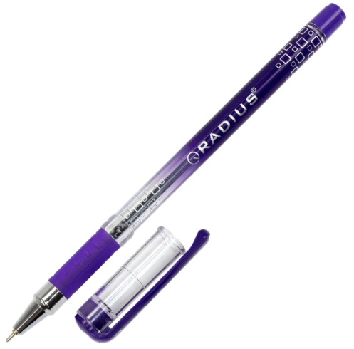 Ручка I-Pen 1,0мм, прінт.корпус, фіолетовий ковпачок, стрижень фіолетовий, Radius
