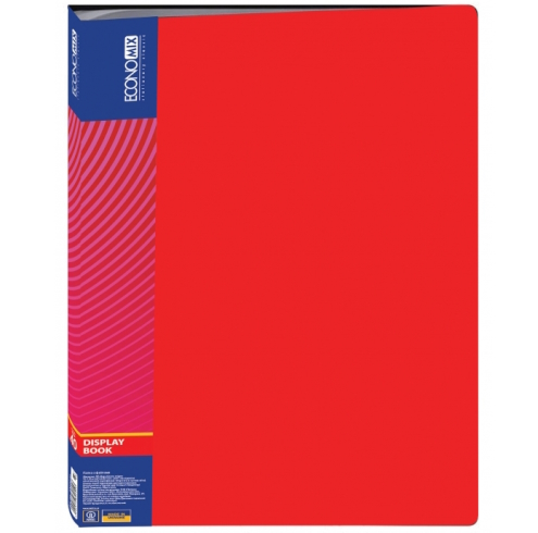 Папка А4 з 40 файлами Economix, червона, E30604-03