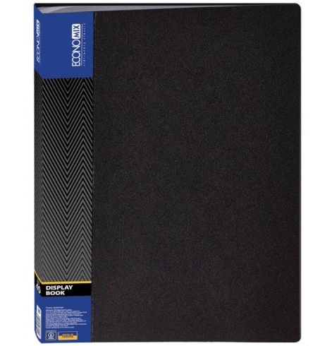 Папка А4 з 40 файлами Economix, чорна, E30604-01