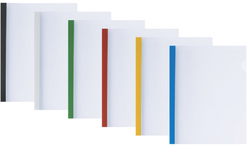 Папка А4 Economix з планкою-затиском 10 мм (2-65 аркушів), асорті,E31205