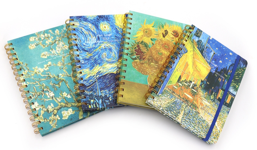 1801-1 Блокнот на спиралі резинці 