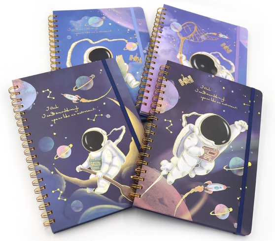 1802-2 Блокнот на спиралі резинці 