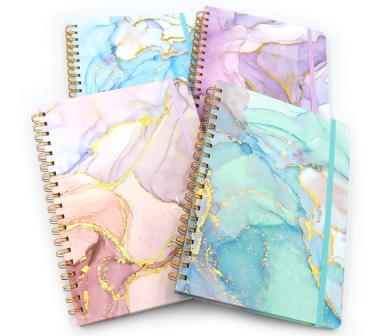 1802-4 Блокнот на спиралі резинці 