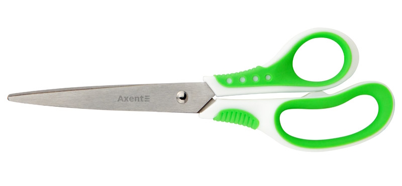 Ножиці Shell, 21 см, біло-салатові 6305-09-A AXENT