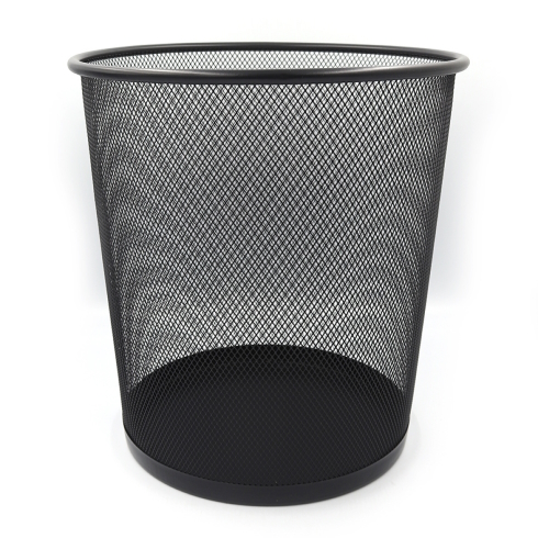BJ-5002 Кошик офісний метал.  D26хD22x28см, чорн.1шт/етик.