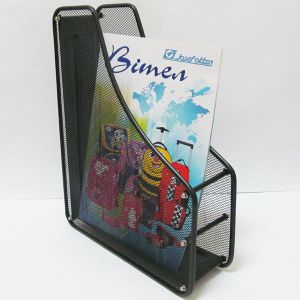 1988-1-BK (BJ-3004) Лоток для паперу метал.вертик. 1 секція, чорн.1шт/етик.