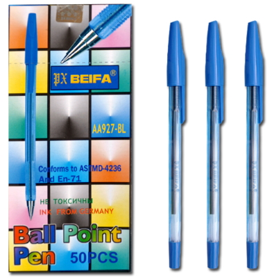 AA927 Р-ка кулькова BEIFA синя 50шт/етик
