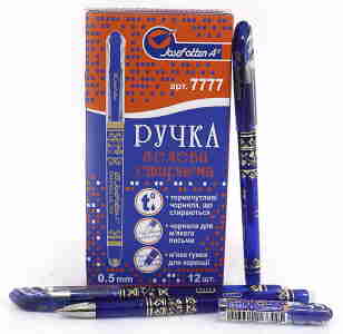 7778BL Ручка стираєма товстий. накінечн. Синя