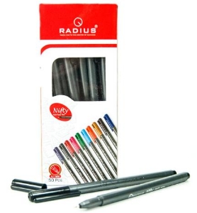 Ручка кулькова Nifty pen grey metalic 0,7мм, ЧОРНА, Radius