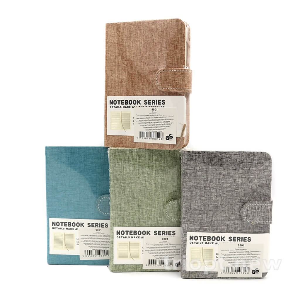 9801-Lined Блокнот на кнопці 