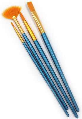 К7675-B Н-р кіст. нейлон 4шт.: 2шт. кругл.+ 2шт. плоскі. (№4,6,8,10), 1шт/етик.