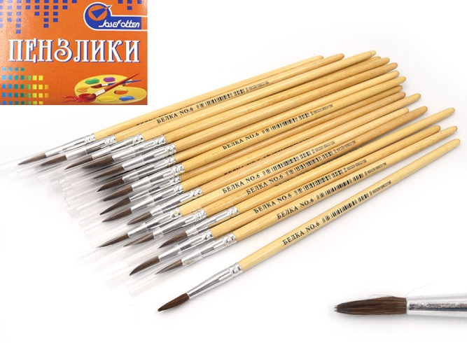 JO-7666 Пензлик білка кругл 17см 