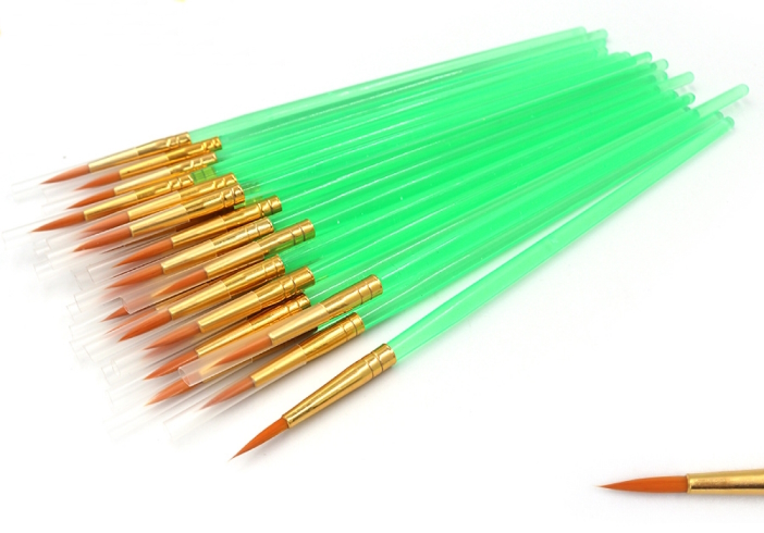 RA7613 Пензлик нейлон кругл 16,5см, №3, пласт ручк, 25шт/етик.