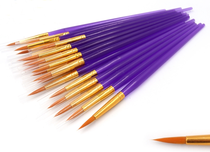 RA7617 Пензлик нейлон кругл 18см, №7 пласт ручка, 20шт/етик.