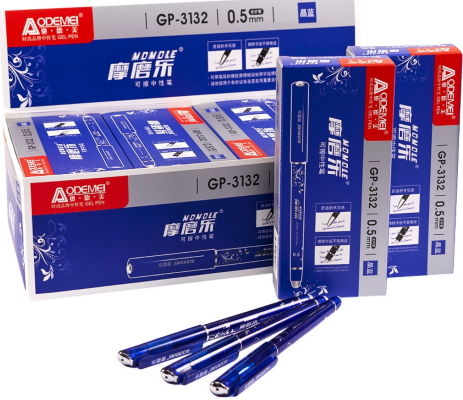 GP-3132 Ручка гельова що стирається ігольч. наконечн. 0,5мм, синя