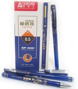 GP-3281-BL Ручка гелева стирається ігольч. накін .0,5мм, синя темп зник, 12шт / етик.