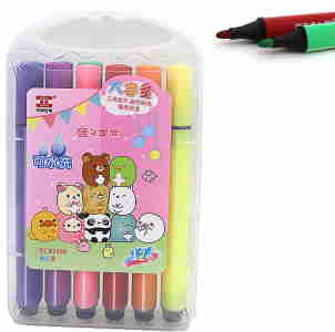 TC81160-12 Набір фломастерів тругольной TY 12шт. пластиковий чемодан з ручкою,без/етик.