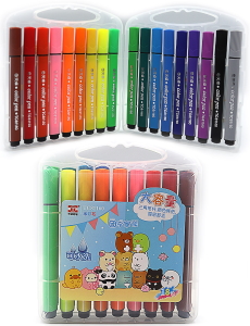 TC81160-18 Набір фломастерів TY трикутних 18шт. пластиків валізу з ручкою.без/'етик.