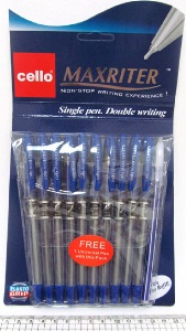 727 Ручка масл  Maxriter (синя) NEW + 1 ручк. (Синій блістер)