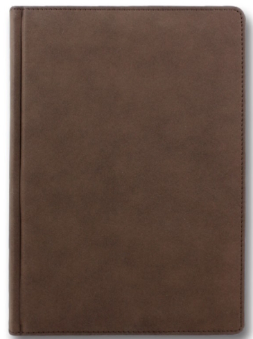 ЗВ-55 Щоденник датований 2024рік, блок лінія 176арк. NUBA коричневий А5, кр.кут перфорований, папір 70 г/м2