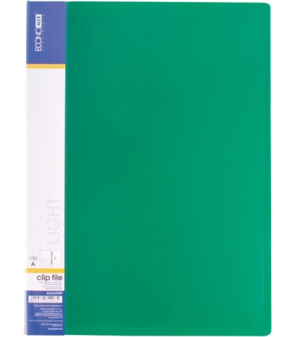 Папка-швидкозшивач А4 з пружинним механізмом Economix CLIP A Light, зелена, E31207-04