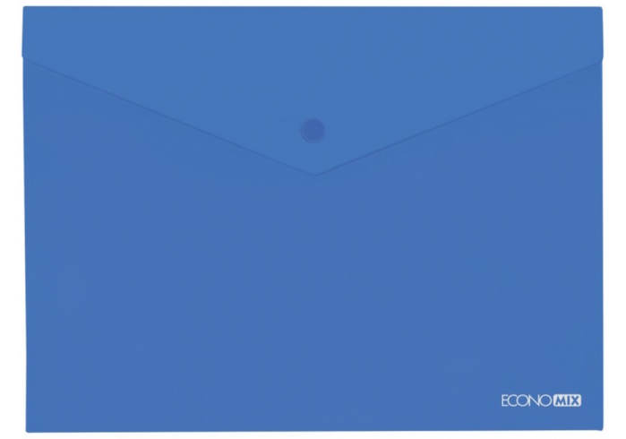 Папка-конверт В5 прозора на кнопці Economix, 180 мкм, фактура 