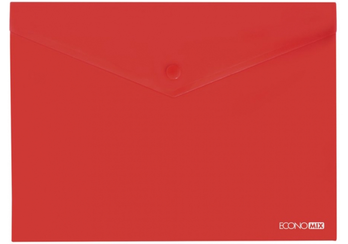 Папка-конверт В5 прозора на кнопці Economix, 180 мкм, фактура 