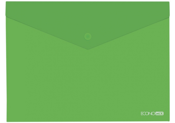 Папка-конверт В5 прозора на кнопці Economix, 180 мкм, фактура 