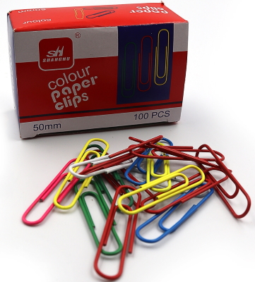 2218-50 Скріпки канц. кольор., 50мм, 100шт.