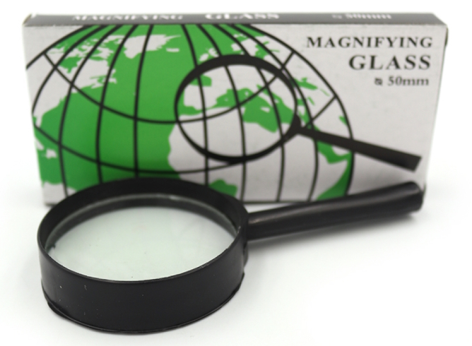 7805-50MM Лупа d-50мм, склян.линза, пластик.оправа (50-YB) (YB19013-50)