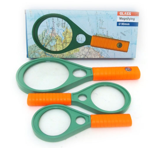 7816-60MM Лупа 2 лінзи d-60мм + d-15мм, пластик.оправа 1шт/етик