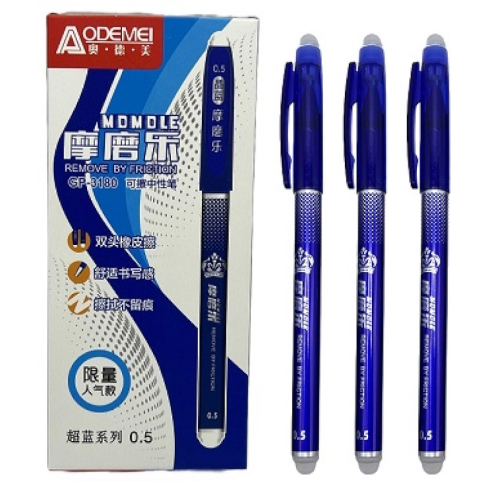 GP-3180 Ручка гелева що стирається након.-голка 0,5мм, син.