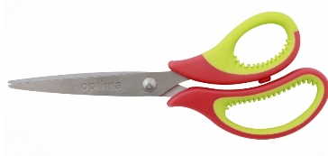 Ножиці 15 см Optima, пласт. ручки з гум. вставками, O44418