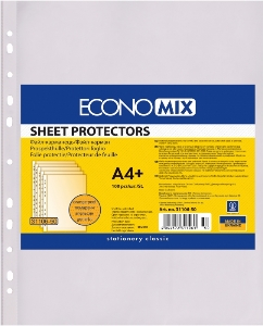 Файл для документів А4+ Economix Crystal, фактура 