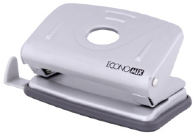 Діркопробивач до 20 арк., Economix, метал. корпус, з лінійкою, E40131